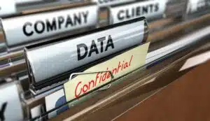 Files containing customer data and sensitive data labelled confidential